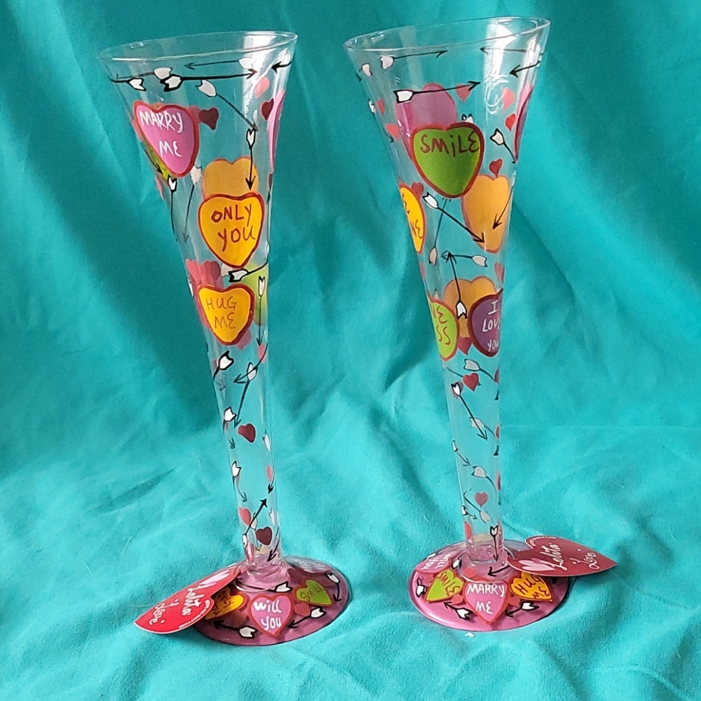 Set of 2 Lolita champagne flutes by santa bar bara